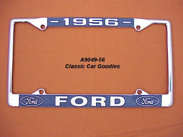 Thumbnail: 1950 - 1959 Ford Blue Oval License Plate Frame Chrome