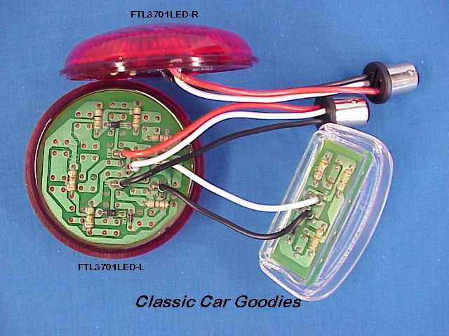 Thumbnail: 1937 Ford 12 Volt LED Tail Light Inserts