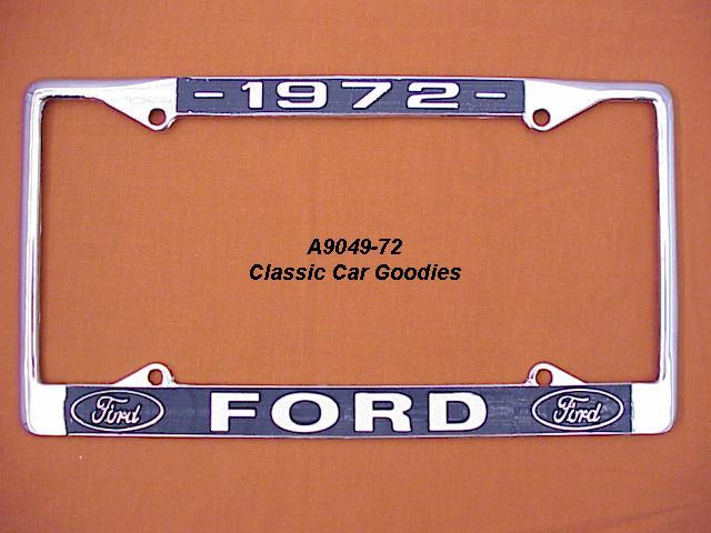 Thumbnail: 1970 - 1972 Ford Blue Oval License Plate Frame Chrome