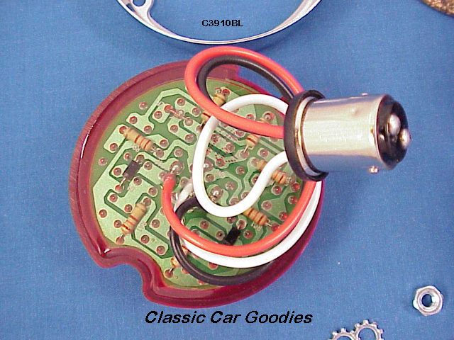 Thumbnail: 1939 Chevrolet 12 Volt LED Tail Lights With Primered Housing