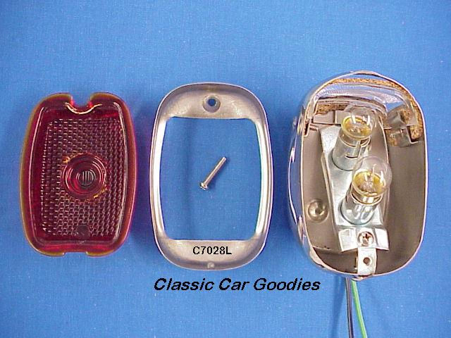 Thumbnail: 1947-1953 Chevrolet Truck Glass Tail Lights With Stainless Housings