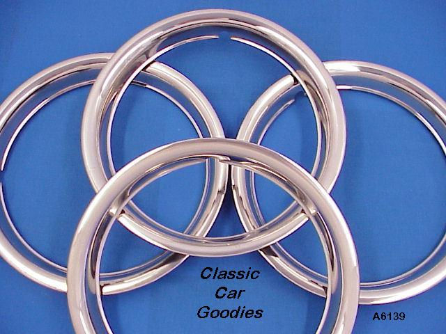 16" Polished Stainless Steel Smooth Universal Trim Ring (Set of 4)