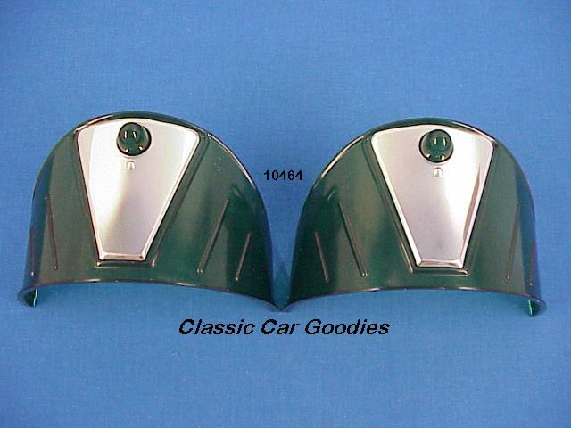 ABS Headlight Visors with Stainless Insert 7 1/4" Systems