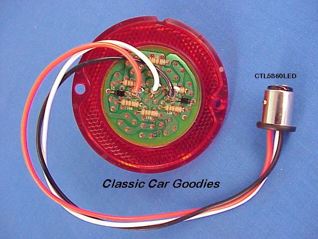 Thumbnail: 1958-1967 Chevrolet LED Tail Lights Pair Belair Biscayne Delray