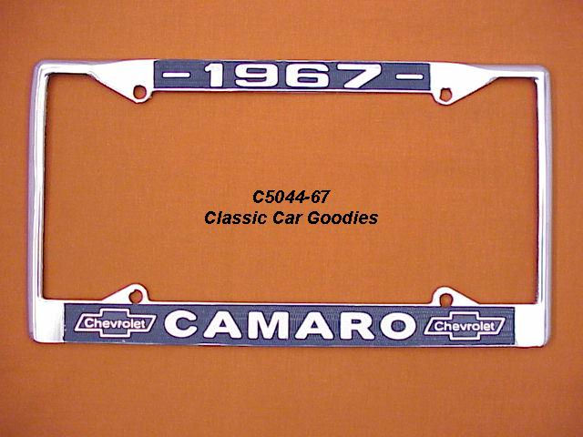 Chrome Chevrolet Camaro License Plate Frame Metal