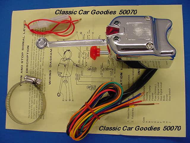 Chrome Turn Signal Switch with Emergency Flashers