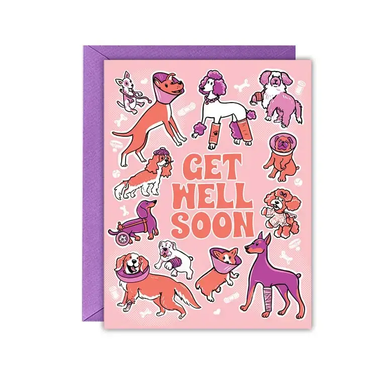 Get Well Soon Dogs Card
