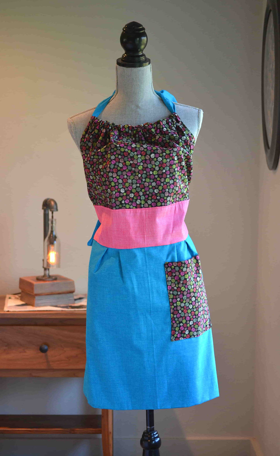 apron on dress form