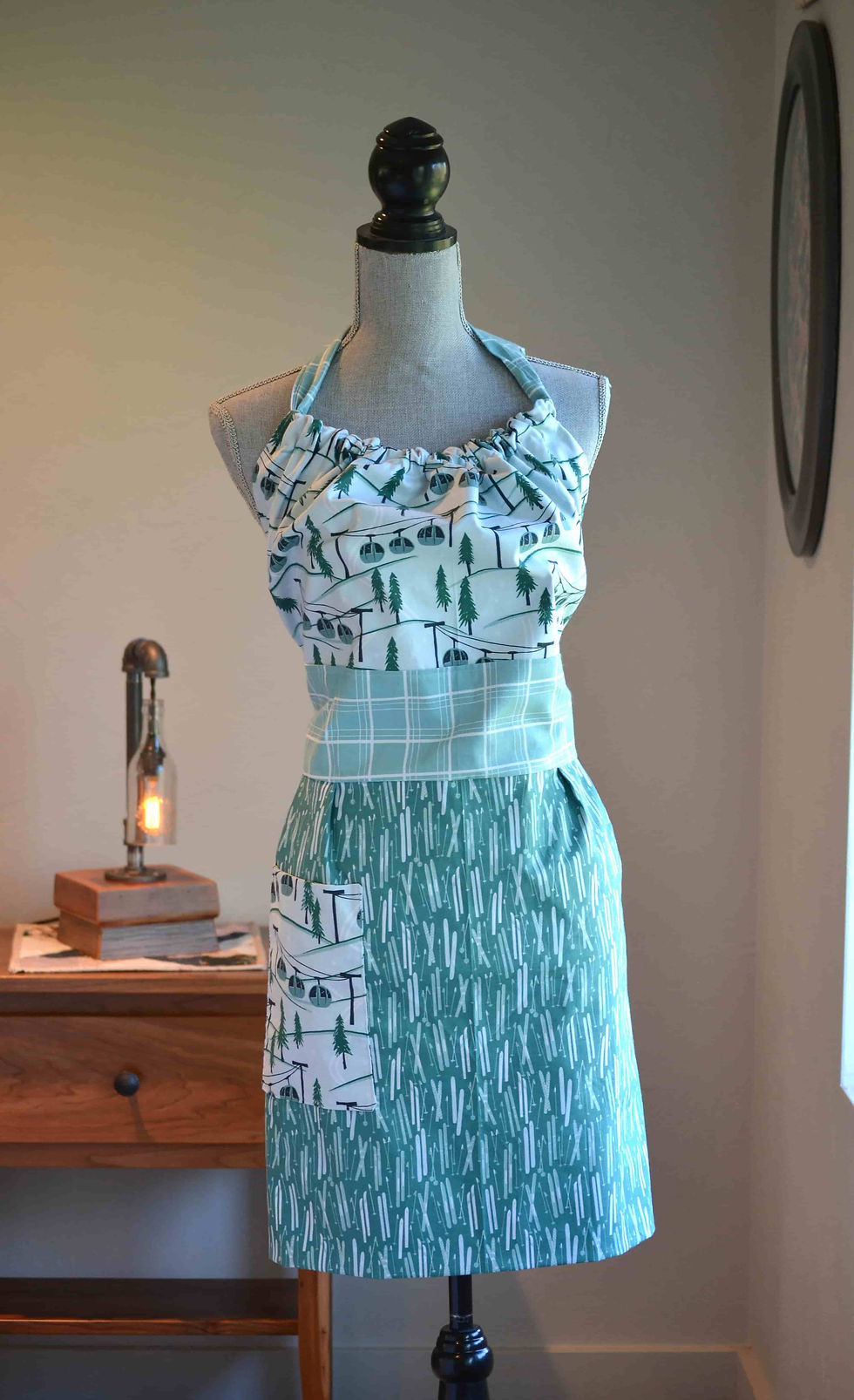 apron on dress form