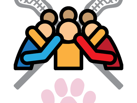 Graphic design for Trails to Obedience illustrating the link between youth lacrosse coaching in South Davis County and professional dog training services.