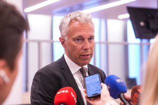 Advokat Petar Sekulic etter rettsmøtet om videre varetekt for Marius Borg Høiby i Oslo tingrett mandag. Foto: Javad Parsa / NTB