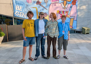 Årets unge jazzmusikere 2026 er kåret under Moldejazz og ble gruppen Sakte, fallende. Foto: Aleksander Haugen / Moldejazz / NTB