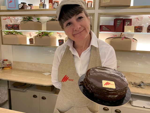 Classic Italian bakery with a perfect chocolate cake
