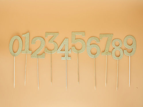 numbers gold glitter website
