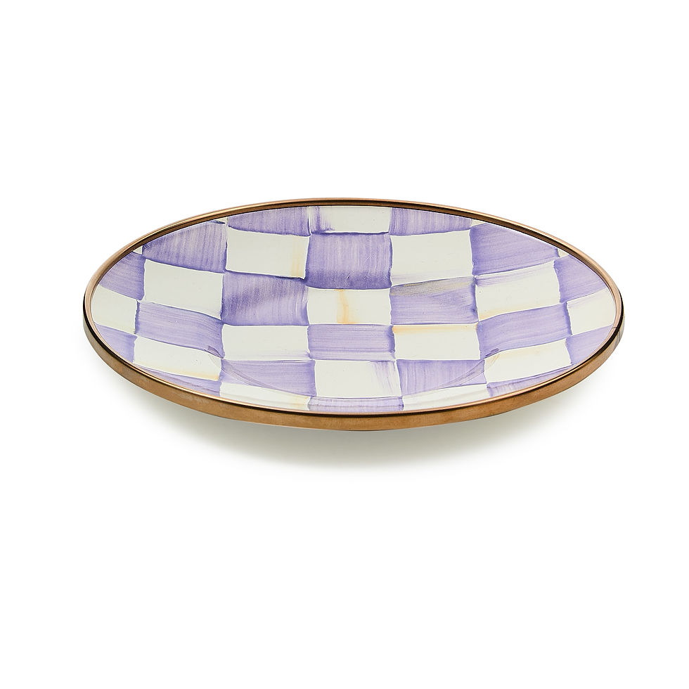MacKenzie-Childs Violet Check Saucer