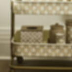 MacKenzie-Childs Mocha Check Glass Boutique Tissue Box Cover