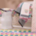 Mackenzie-Childs Rosy Check, pink and white checked waste bin