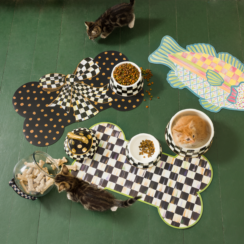 MacKenzie-Childs Black and White Courtly Check Pup Placemat