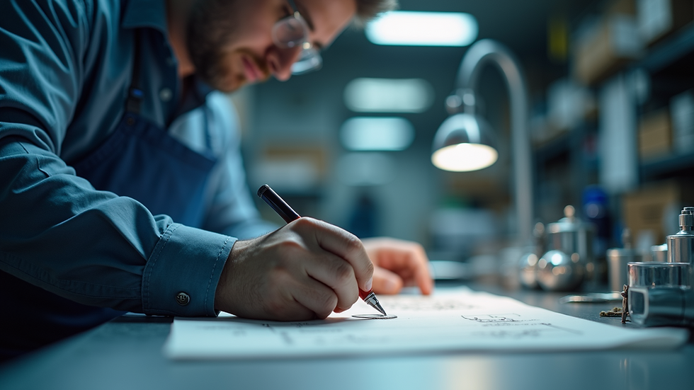 Close-up view of a detailing professional at work