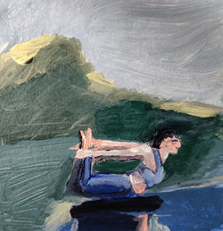 The Bow, 15X15 cm., acrylic on paper, 2023