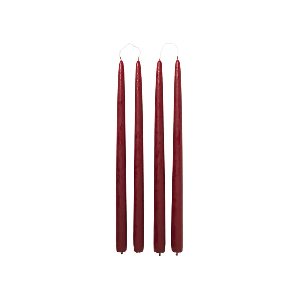Smooth Taper Candle Burgundy.webp