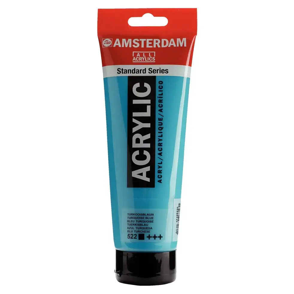 Amsterdam Acrylic Paint 250ml turqoise blue 552 front view