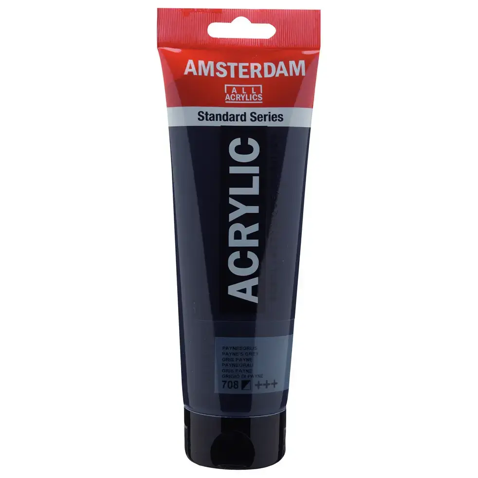 Amsterdam Acrylic 250ml paynes grey 708 front view