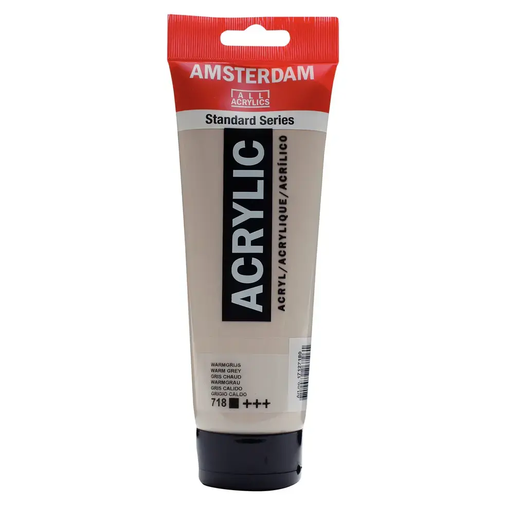 Amsterdam Acrylic 250ml warm grey 718 front view