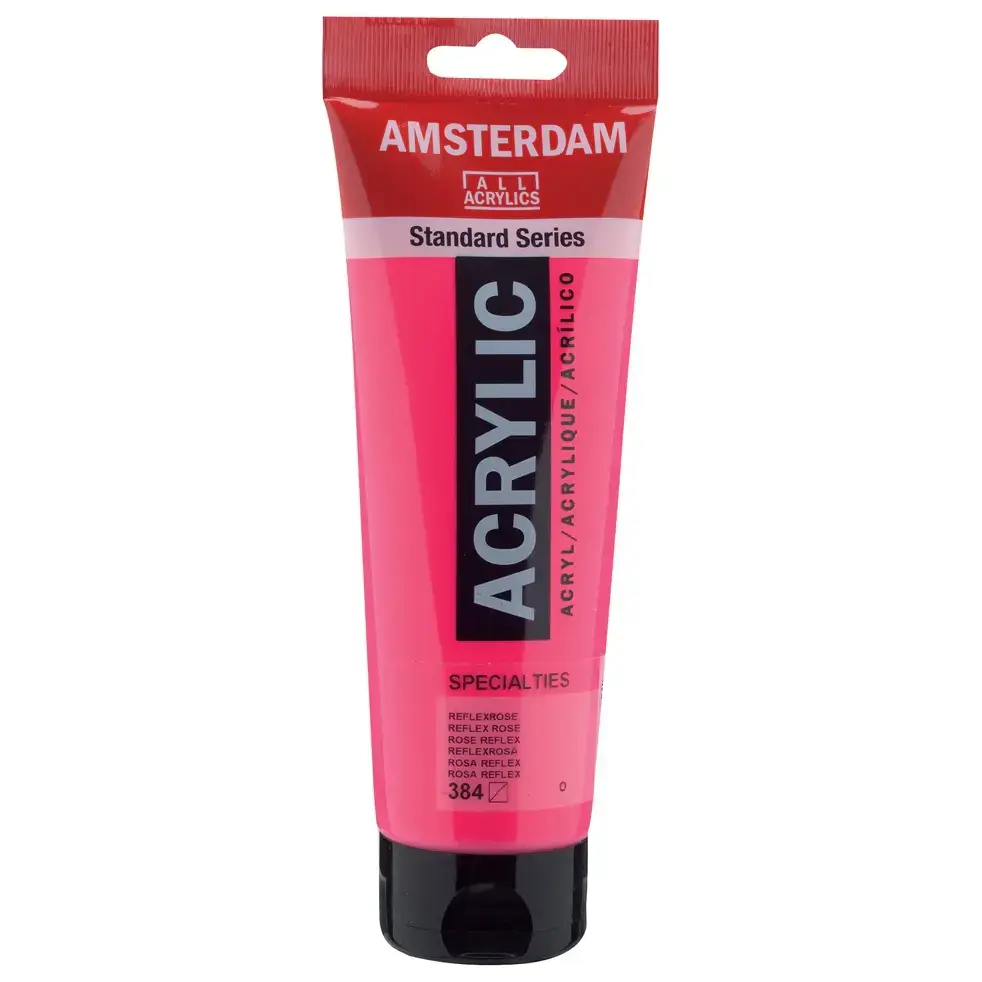 Amsterdam Acrylic 250ml reflex rose 384 front view