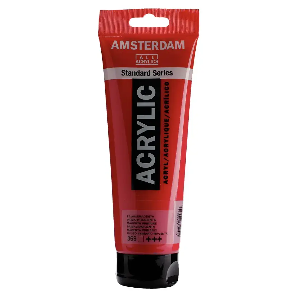 Amsterdam Acrylic 250ml primary magenta 369 front view