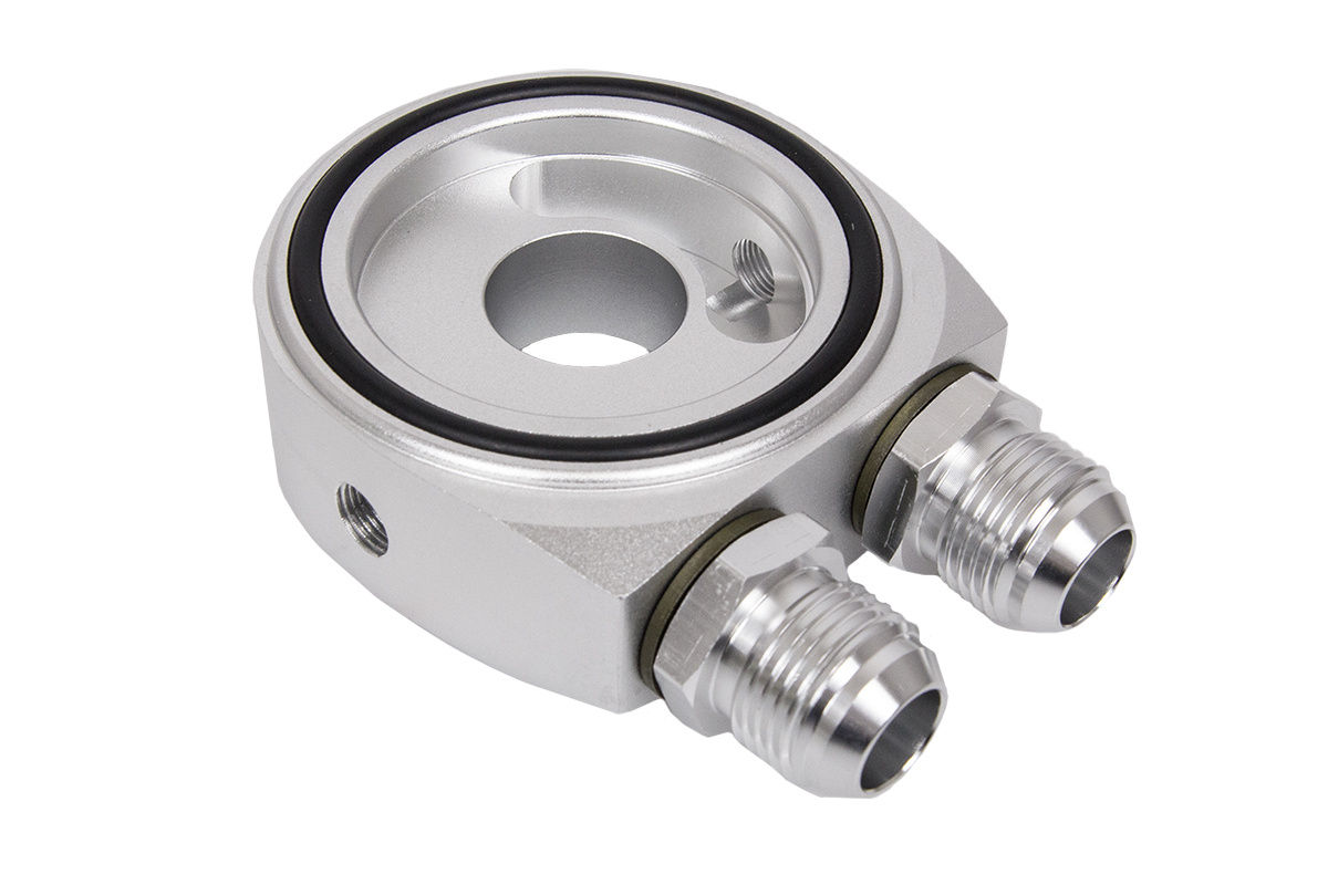Universal Öl-Kühleradapter Silber