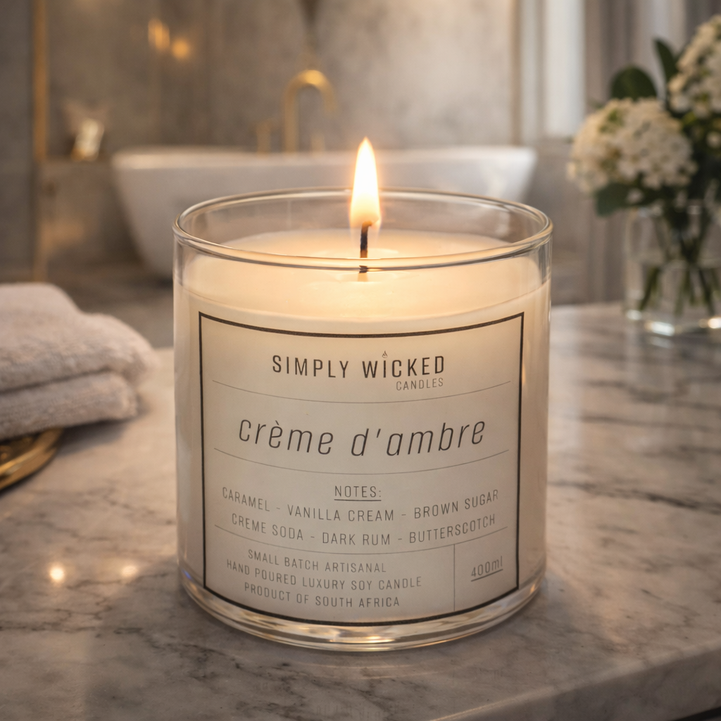 créme d' ambre 400ml Luxury Soy Candle