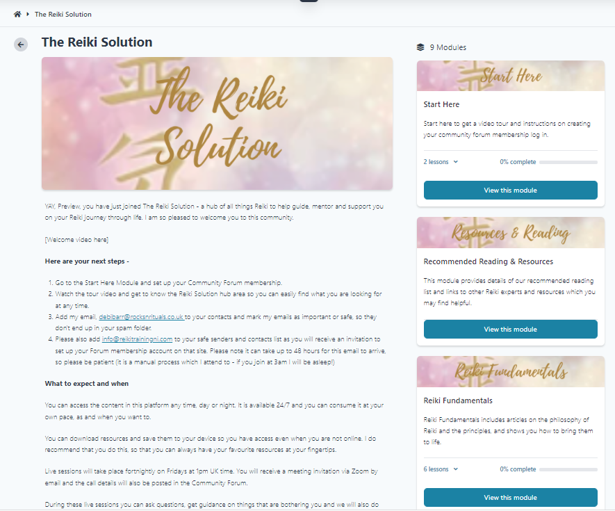 What is the Reiki Solution Hub about? content media