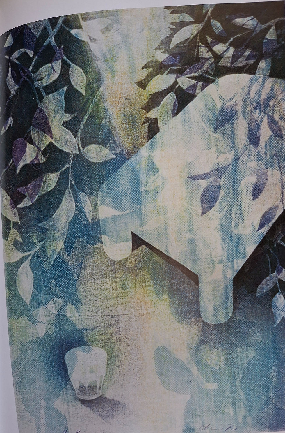 An abstract Woodcut print - I like the simple abstract forms of this. Called 'Empty Line Between Frontiers', Kawabata Chie, Japan.