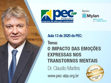 Impacto das emoções nos transtornos mentais é tema de aula do PEC/ABP