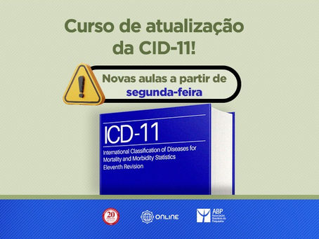 CID-11 - Novas aulas a partir de segunda-feira