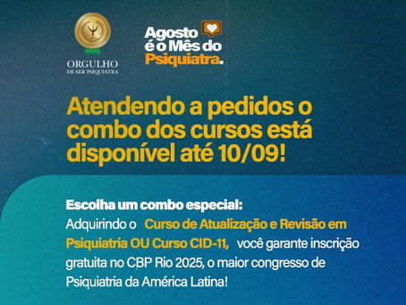 Atendendo a pedidos o combo dos cursos está disponível até 10/09!