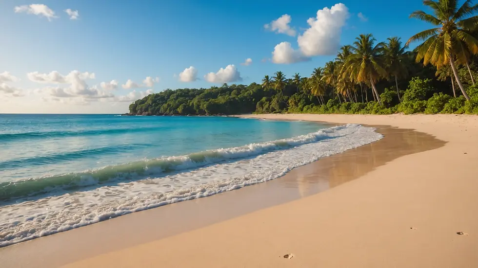 Close-up view of pristine beach in Barbados