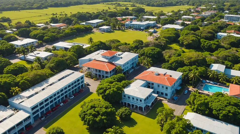 High angle view of Garrison Savannah, Barbados