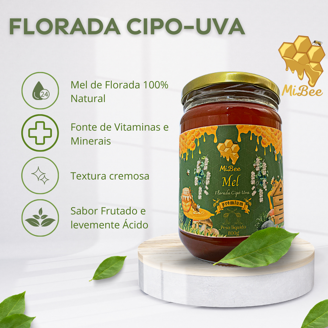 Mel do néctar das Flores do Cipó-Uva 800g