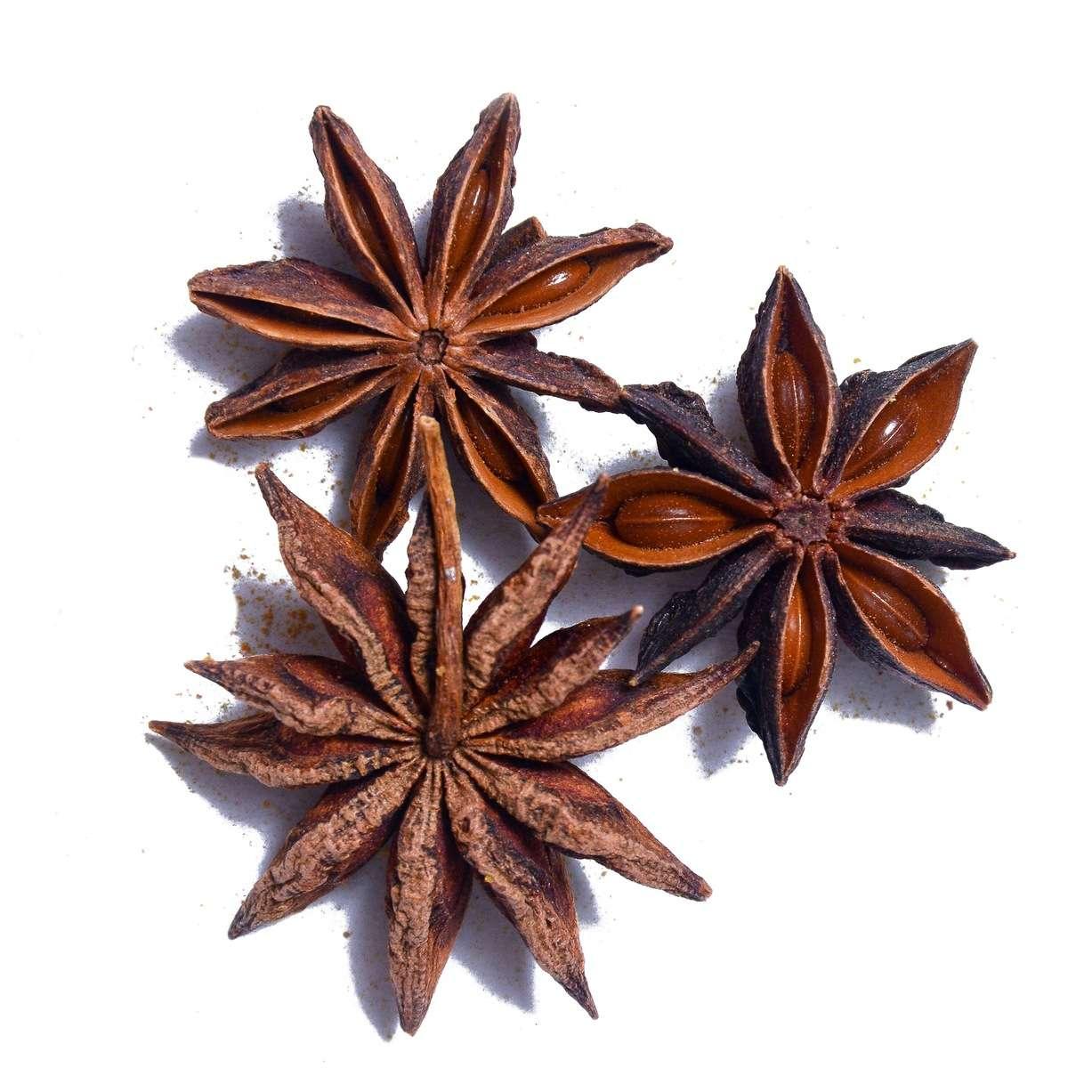 Star anise close up