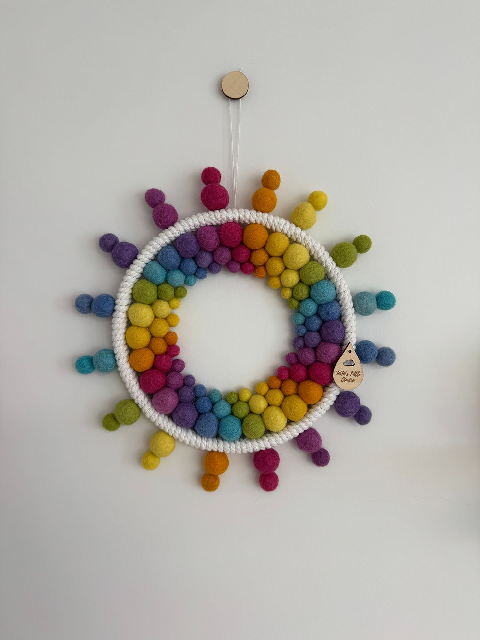 Thumbnail: 27cm Bright Rainbow Sunshine Wall Hanging