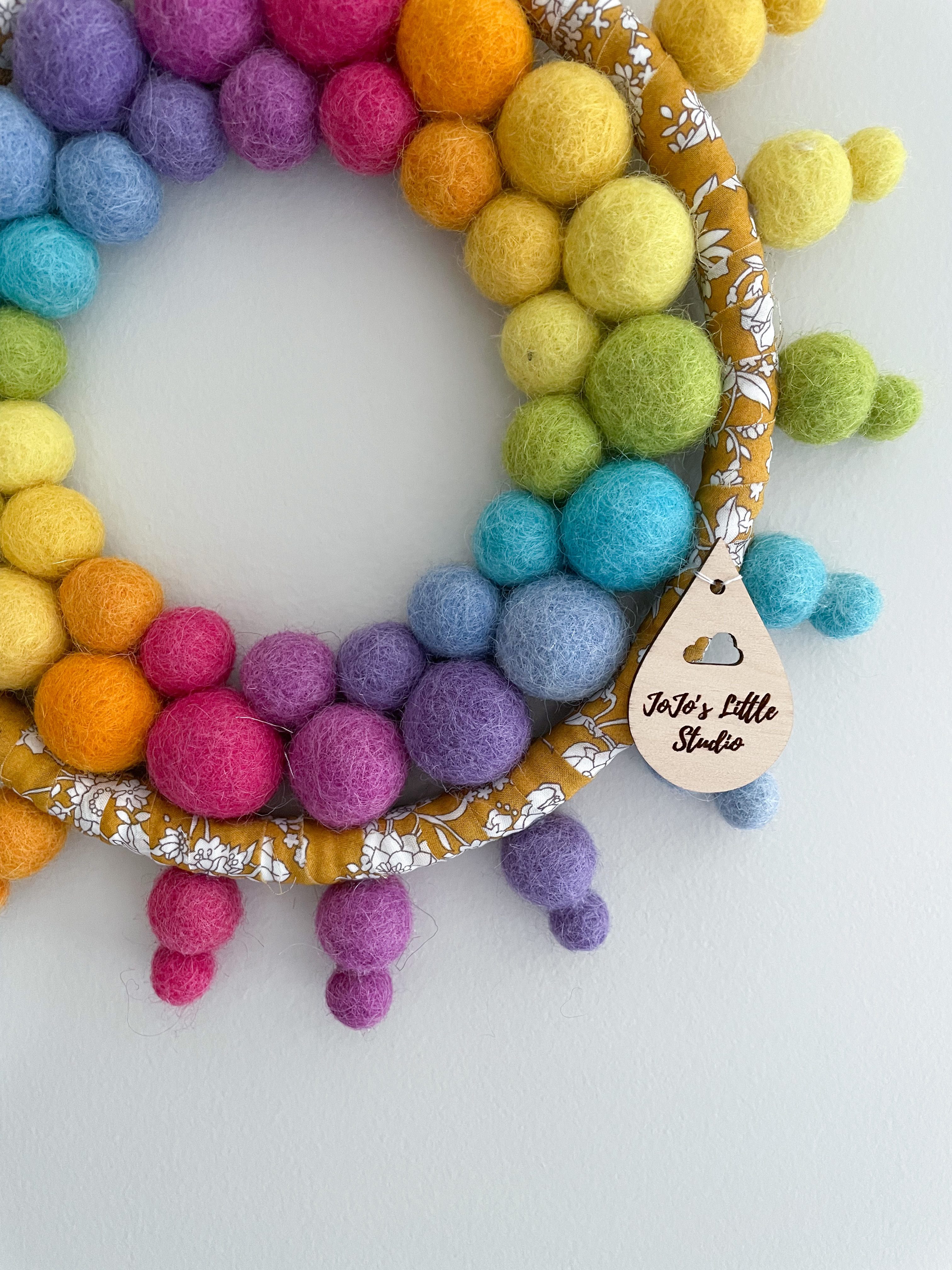 Liberty Summer Blooms Sunshine Wall Hanging - Bright Rainbow - 20cm