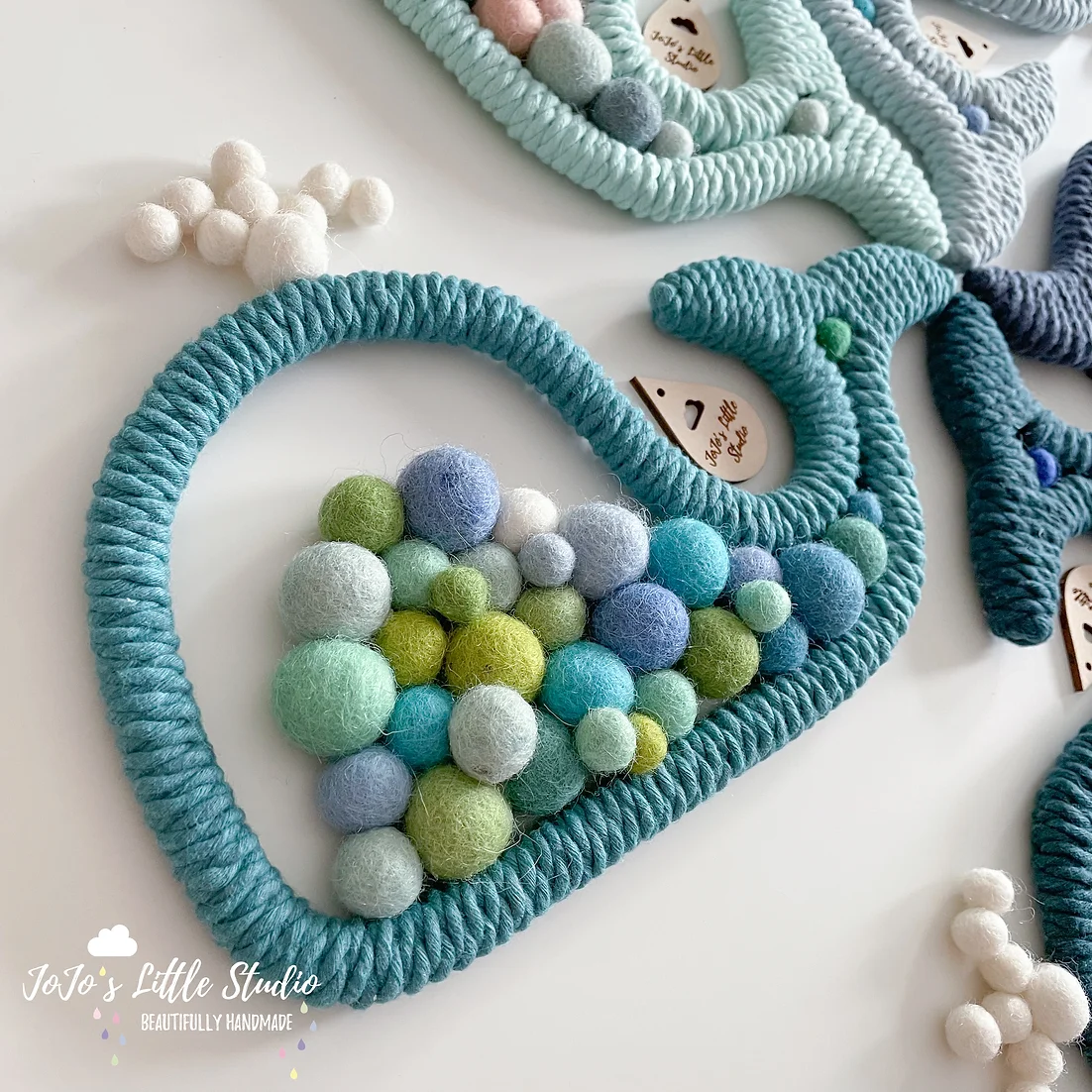 CUSTOM COLOUR - Whale Wall Hanging 25cm