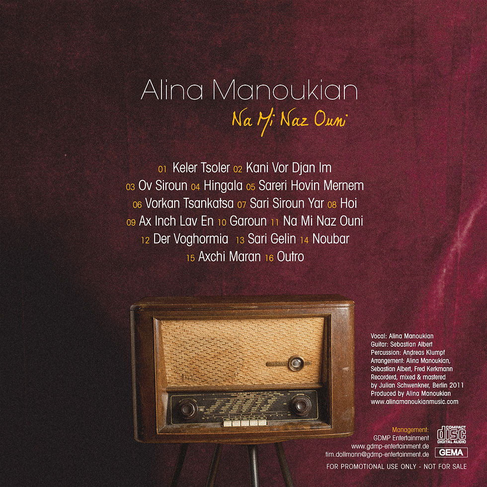 Debut Album Cover back