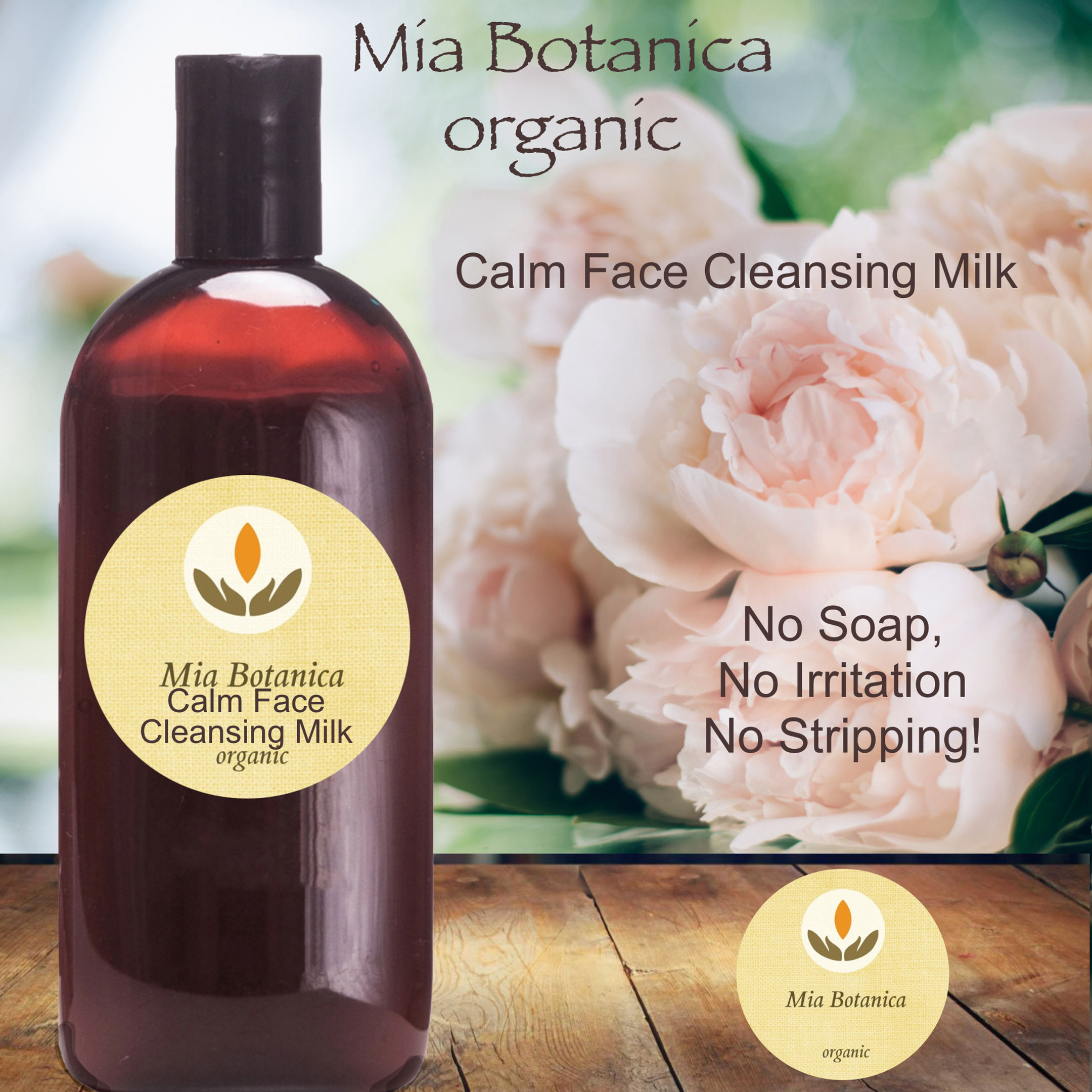 Organic Calm Face Non-Soap Cleansing Milk