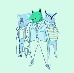 Illustration anthropomorpher Tiere