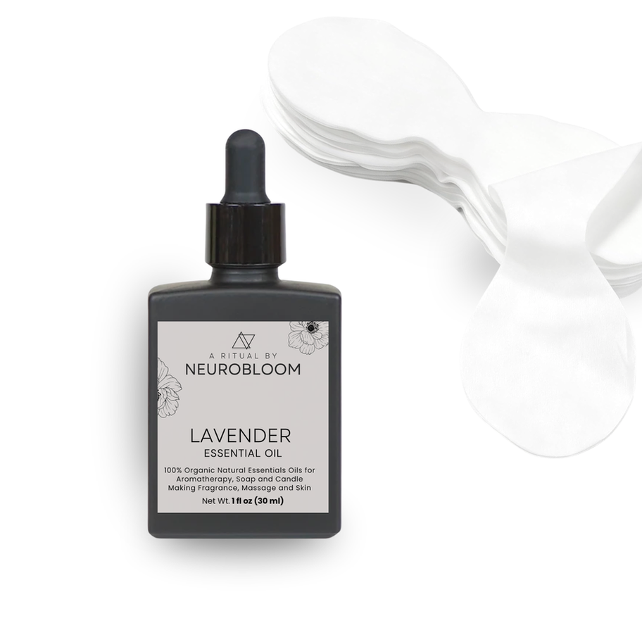 100 disposable cotton eye masks and 1 oz lavender essential oil