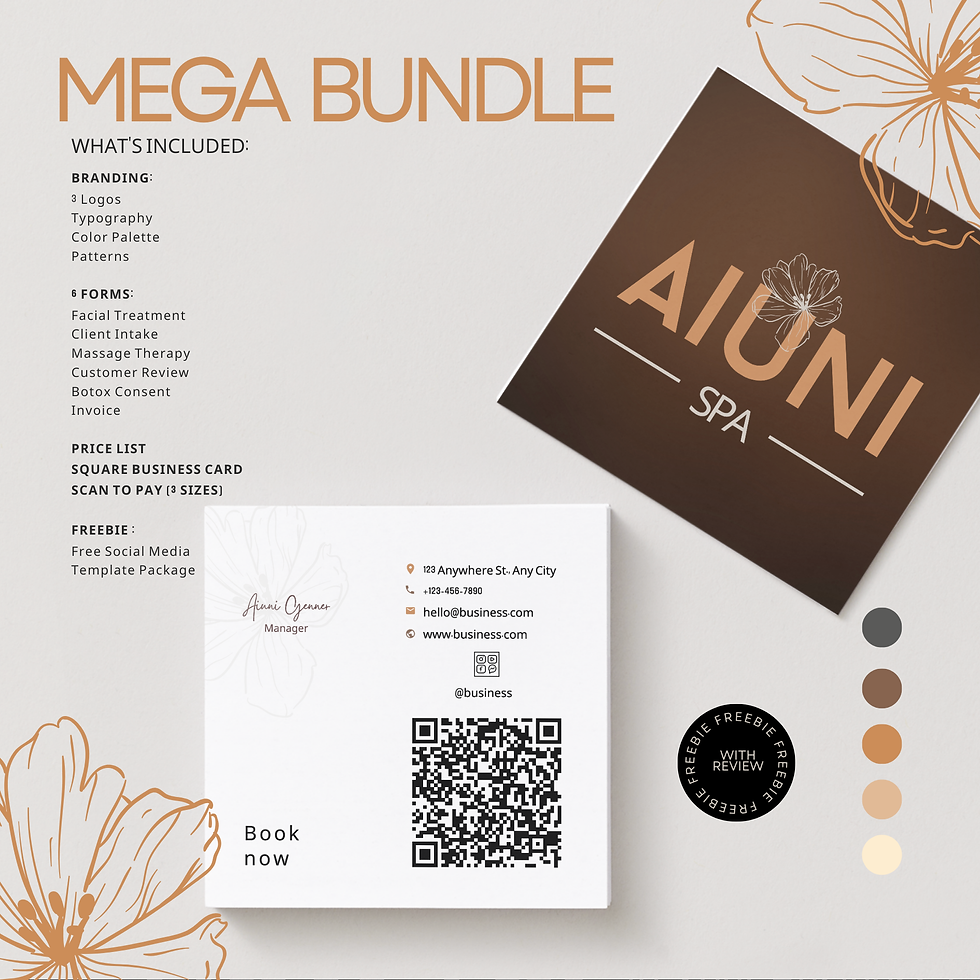 Miniatura: Mega Paquete para Negocios de Spa – Formularios Editables para Esteticistas, Kit de Branding y Plantillas en Canva