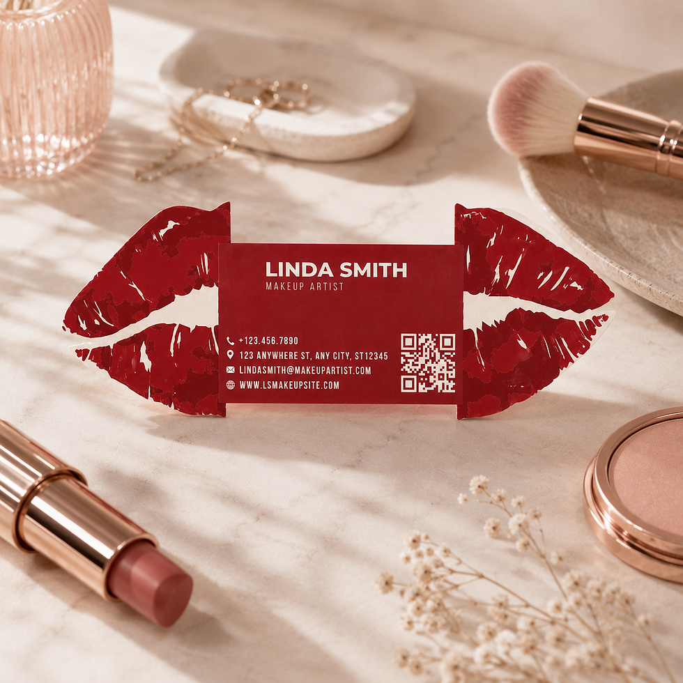 Miniatura: Elevate your beauty business with premium folded business cards that clients will never forget.